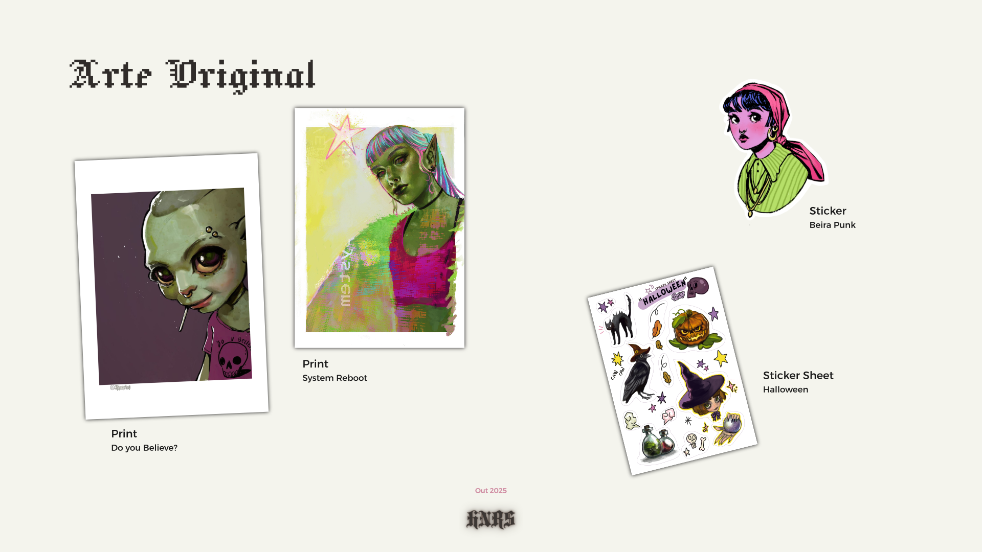 Original Art, Goblin Prints and stickers